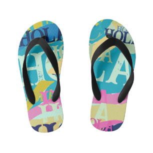 Chanclas Para Niños Resumen Colorful Hola