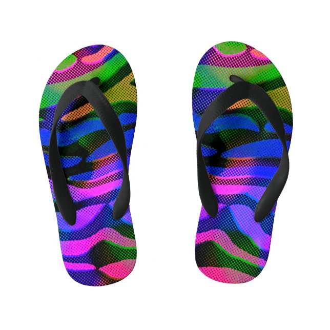 Chanclas Para Niños Resumen colorido (Plantilla)