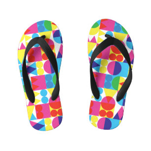 Chanclas Para Niños Resumen de diseño de patrones geométricos colorido