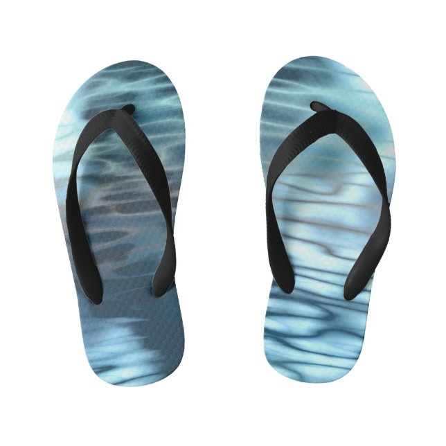 Chanclas Para Niños Resumen del agua azul (Plantilla)