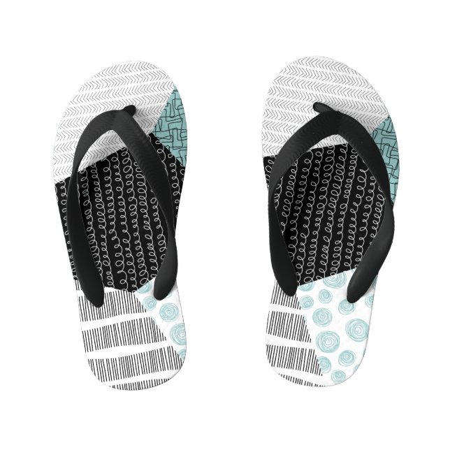 Chanclas Para Niños Resumen Dibujo a Mano Libre: Fondo Artístico. (Plantilla)