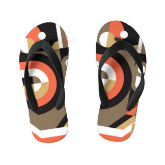 Chanclas Para Niños Resumen Geométrico: Diseño de Arte Futurista.