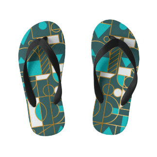 Chanclas Para Niños Retro Geométrico: Poster de arte Minimalista.