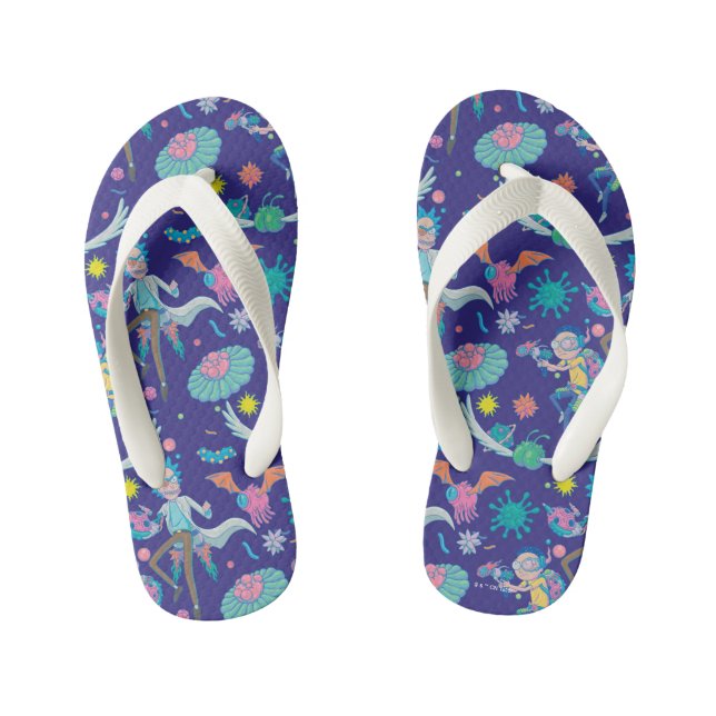 Chanclas Para Niños RICK AND MORTY™ | Entre El Patrón De Células Infec (Plantilla)