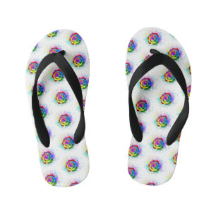 Chanclas Para Niños Rosa arcoiris colorido