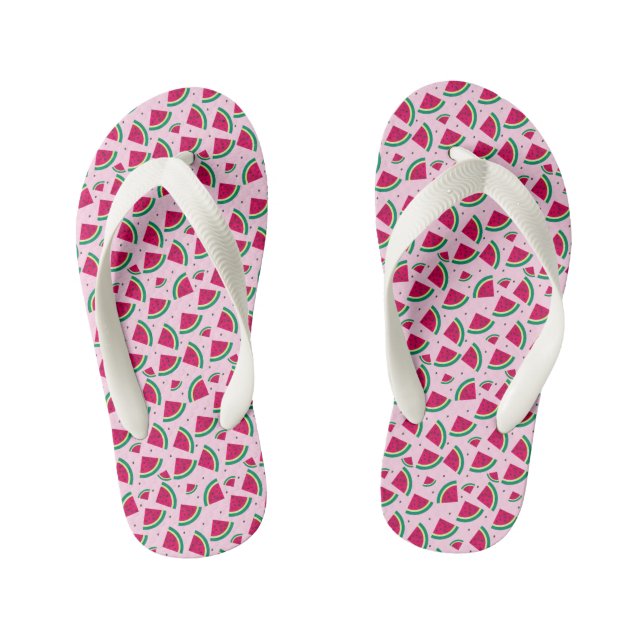 Chanclas Para Niños Sandía Rosa Girly (Plantilla)