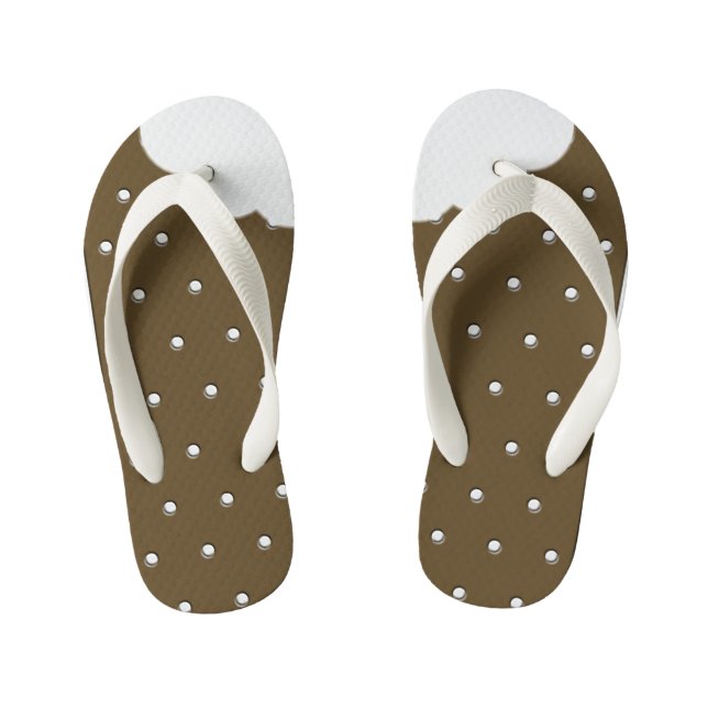 Chanclas Para Niños Sándwich de helado caprichoso (Plantilla)