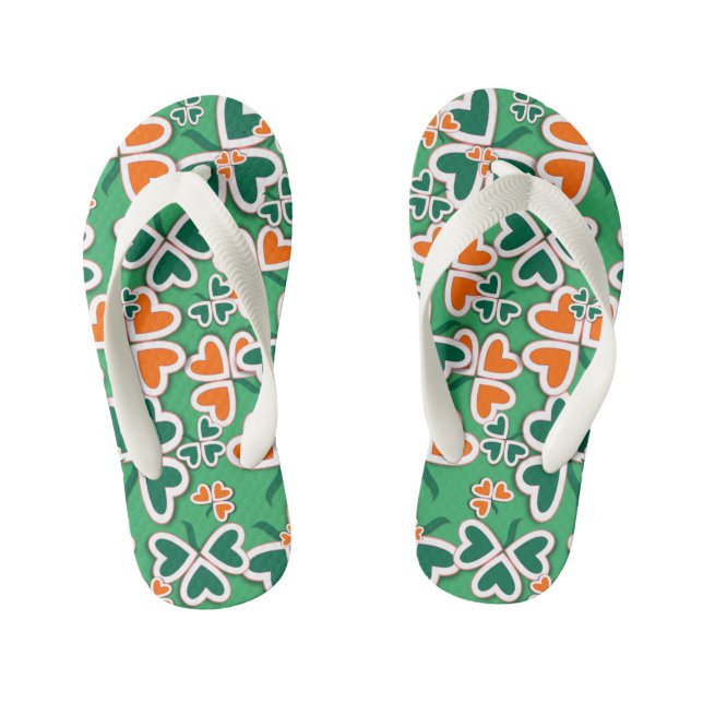 Chanclas Para Niños Shamrock irlandés (Plantilla)