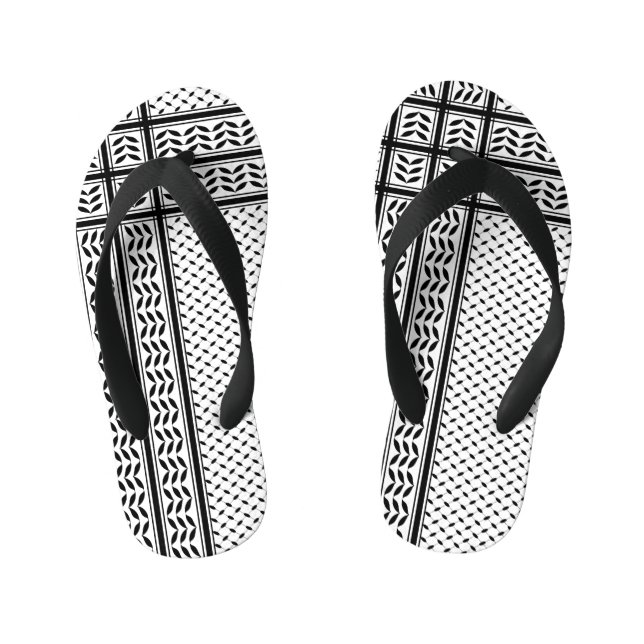 Chanclas Para Niños Símbolo de Keffiyeh del patrón de resistencia de P (Plantilla)