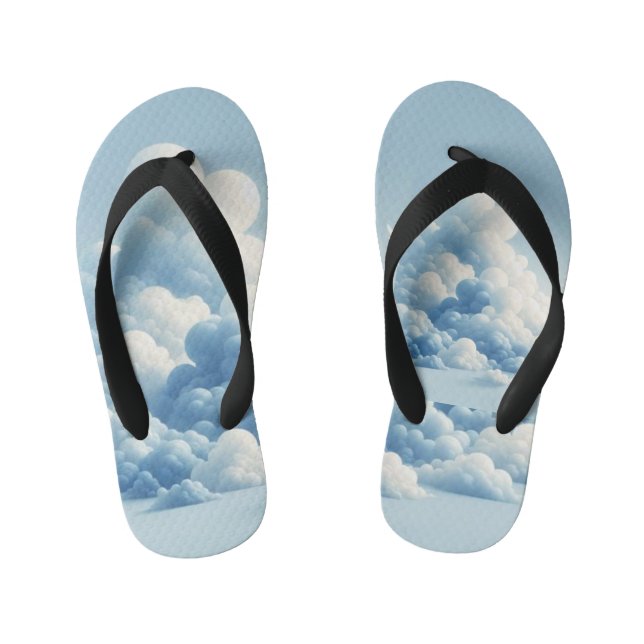 Chanclas Para Niños "SkyStride: FlipFlops de burbuja en la nube" (Plantilla)