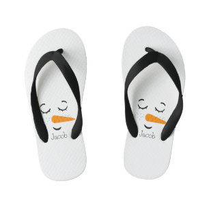 Chanclas Para Niños Soñando con Frosty el Hombre de la Nieve