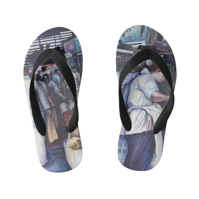 Chanclas Para Niños Sopa De Cabeza De Pescado, Singapur (Plantilla)