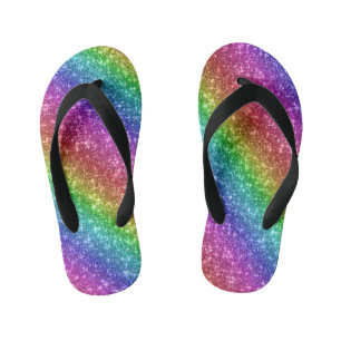 Chanclas Para Niños Sparkly Rainbow Purpurina