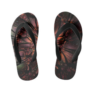 Chanclas Para Niños Suave y ternura fractal fantasía flor  
