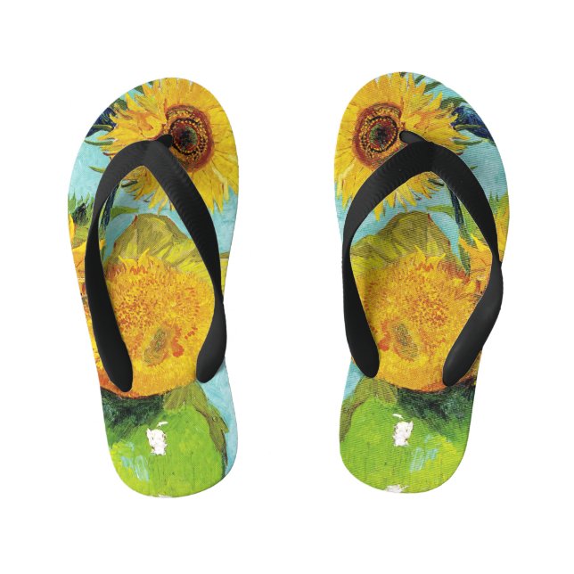 Chanclas Para Niños Sunflowers Vincent van Gogh (Plantilla)