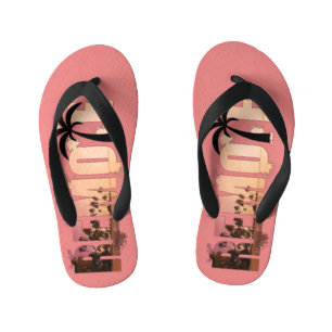 Chanclas Para Niños Sunset Beach Remote Word Art