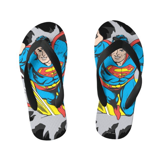 Chanclas Para Niños Superman Tears Thru (Plantilla)