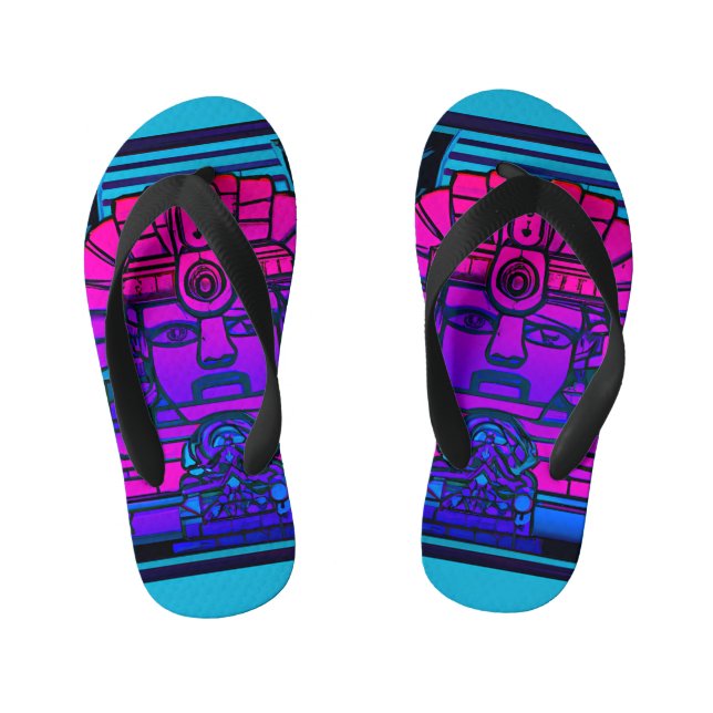 Chanclas Para Niños Synthwave Pharaoh (Plantilla)