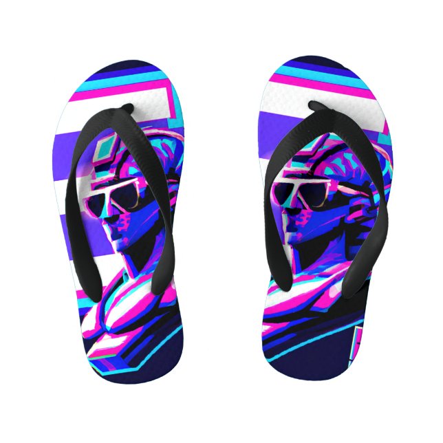 Chanclas Para Niños Synthwave Pharaoh (Plantilla)