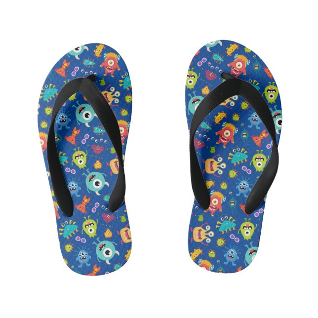 Chanclas Para Niños Tiempo de Monstruos (Plantilla)