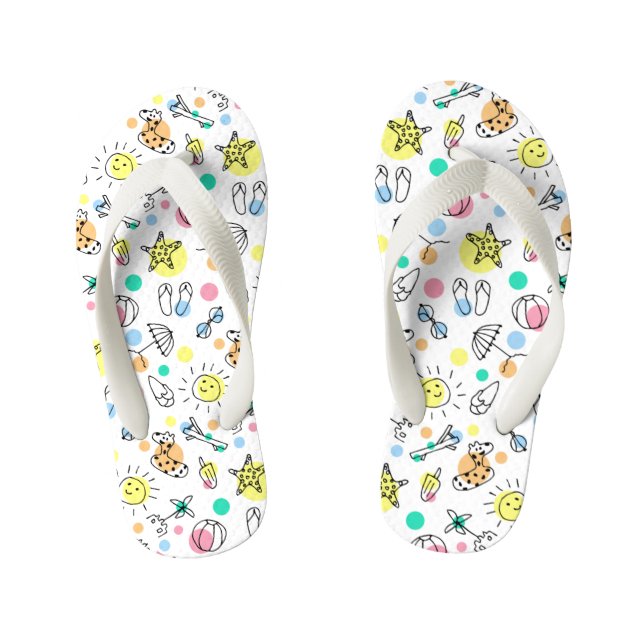Chanclas Para Niños Tiempo de verano (Plantilla)