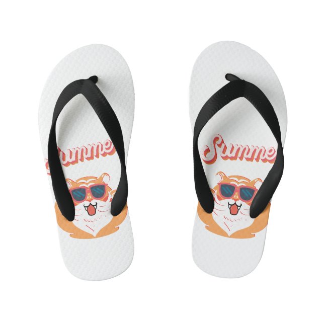 Chanclas Para Niños Tigre caliente de verano niños Flip Flops (Plantilla)