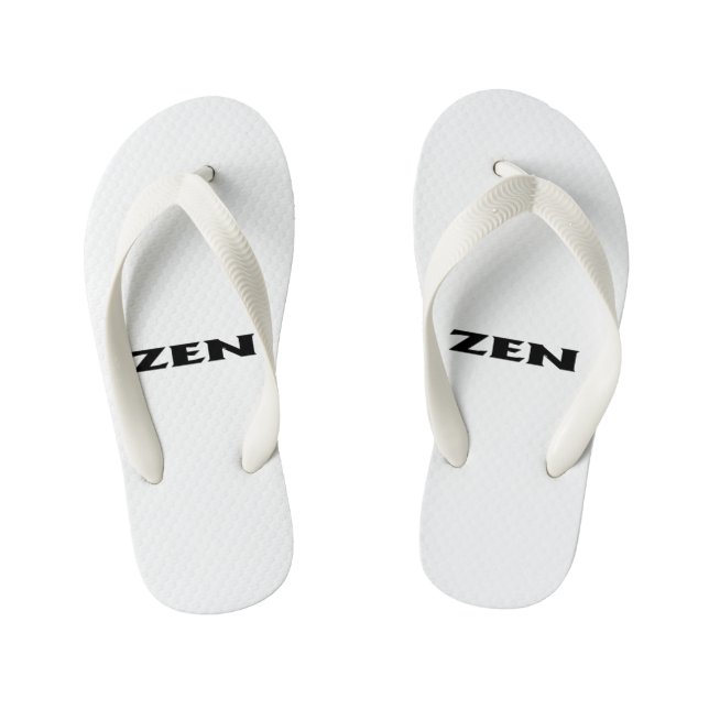 Chanclas Para Niños Tiras volteantes de zen rojo (Plantilla)