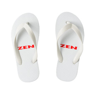 Chanclas Para Niños Tiras volteantes de zen rojo