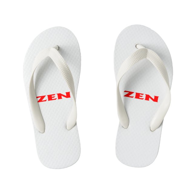 Chanclas Para Niños Tiras volteantes de zen rojo (Plantilla)