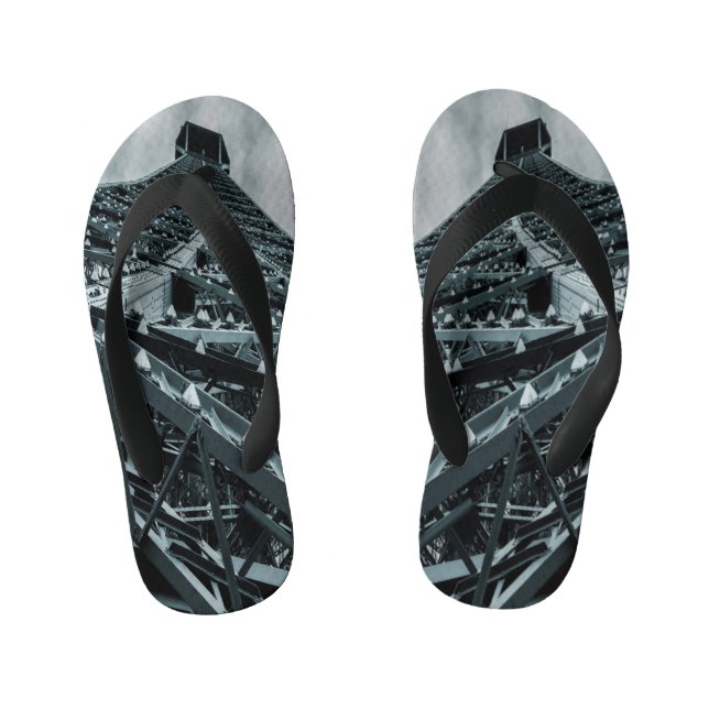 Chanclas Para Niños Torre Eifel Paris Steel y los zócalos de la máscar (Plantilla)