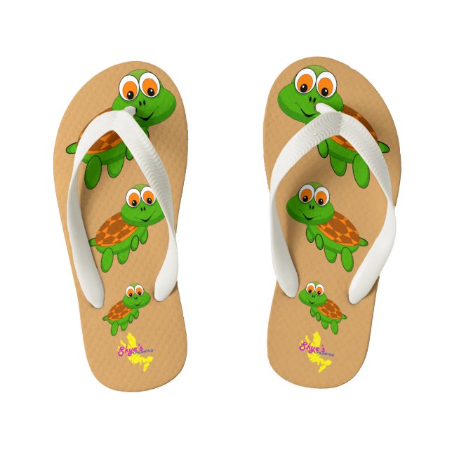 Chanclas Para Niños Tortuga Cuta (Plantilla)
