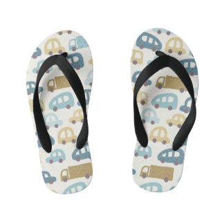 Chanclas Para Niños Toy Cars & Trucks | Dusty Blue Beig