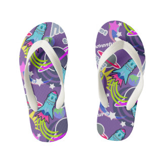 Chanclas Para Niños Transbordador espacial Purple. Flip Flops de niños