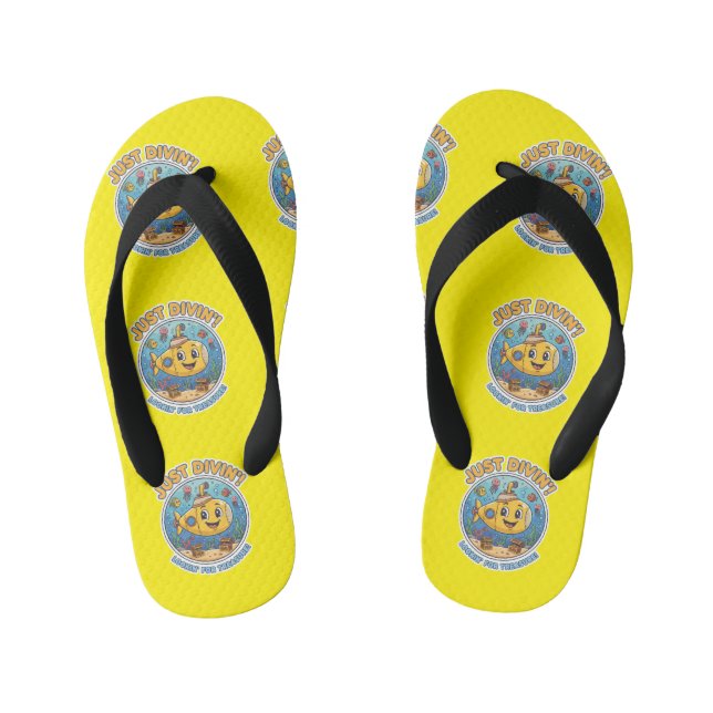 Chanclas Para Niños "Treasure Hunter" Submarine Adventure (Plantilla)