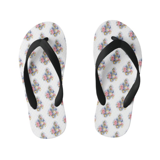 Chanclas Para Niños Treble arrecife con rosas rosas rosas rosas (Plantilla)