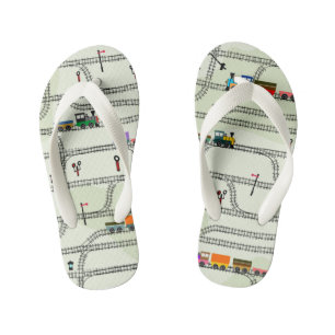 Chanclas Para Niños Tren y pistas para niños de ferrocarril