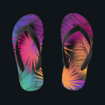 Chanclas Para Niños Tropical Palm Tree Leaves Pattern Watercolor<br><div class="desc">Tropical Palm Tree Leaves Rainbow Pattern Watercolor Trendy Design Fashion Summer 2022 Tropical Palm Tree Multicolored Leaves on black background Pattern Watercolor Trendy Design for Clothing & Shoes > Kids > Boys > Shoes & Sandals. Jungle Floral Exotic Colorful Leaf Foliage pattern, Wood, Fresh Palm Leaf decorative ornament. (Hello Summer,...</div>