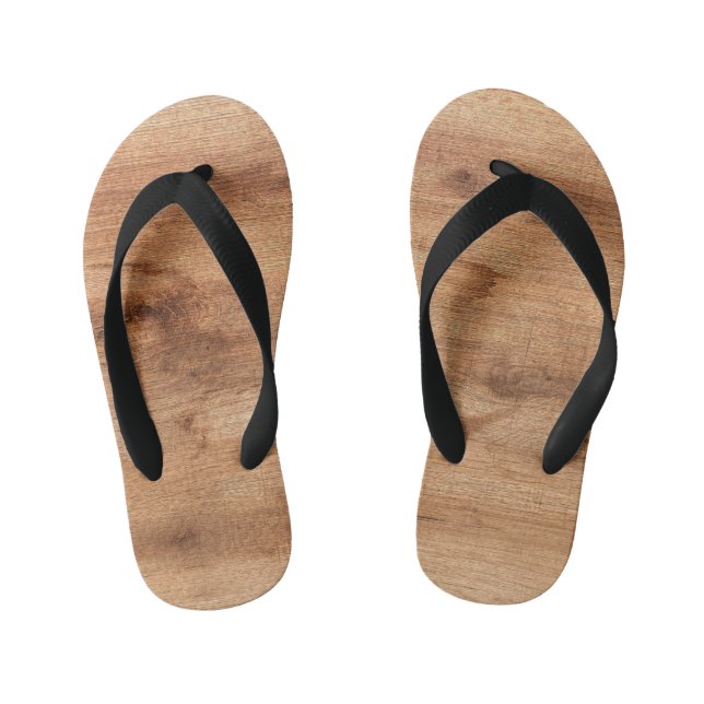 Chanclas Para Niños trozo de madera antigua (Plantilla)