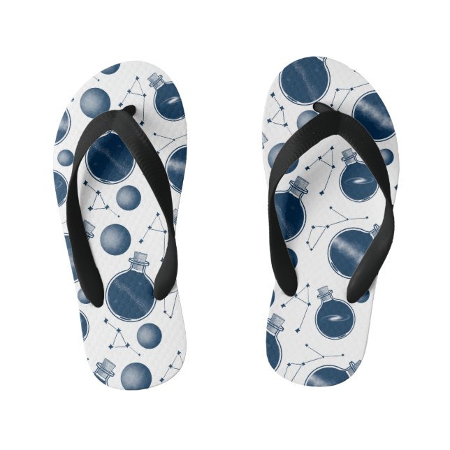 Chanclas Para Niños Universo en una botella (Plantilla)