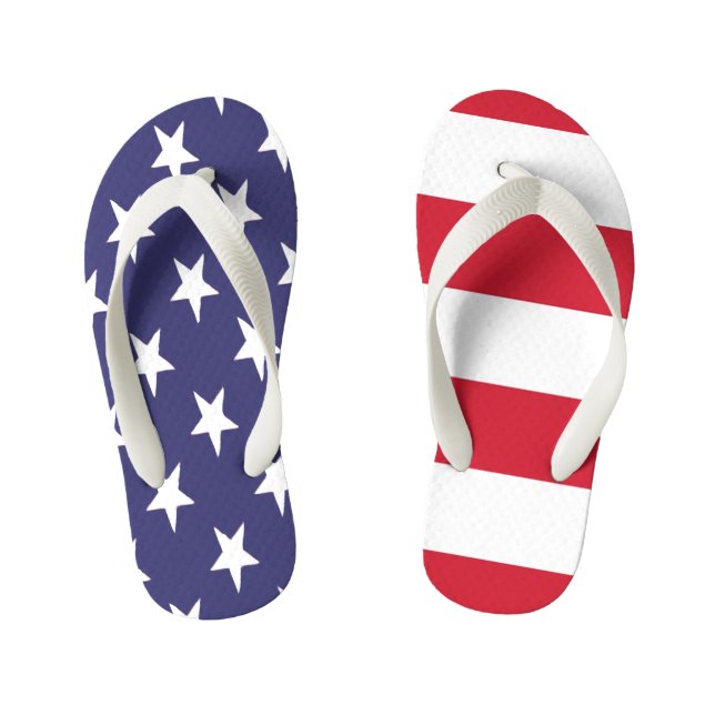 Chanclas Para Niños US American Flag Duo (Plantilla)
