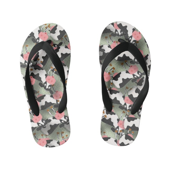 Chanclas Para Niños Vacas Niños Flip Flops (Plantilla)