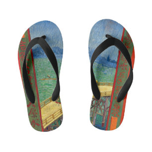 Chanclas Para Niños Van Gogh El puente en la lluvia después de Hiroshi