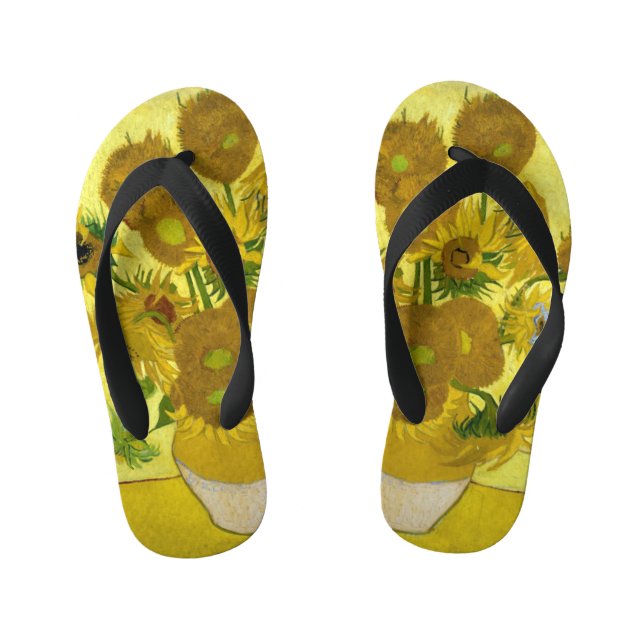 Chanclas Para Niños Van Gogh Sunflower (Plantilla)