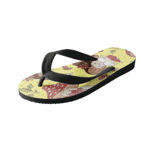 Chanclas Para Niños Vegan People Life - Patrón de Hongos