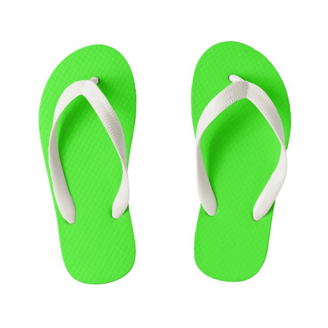 Chanclas Para Niños Verde Neón (Plantilla)