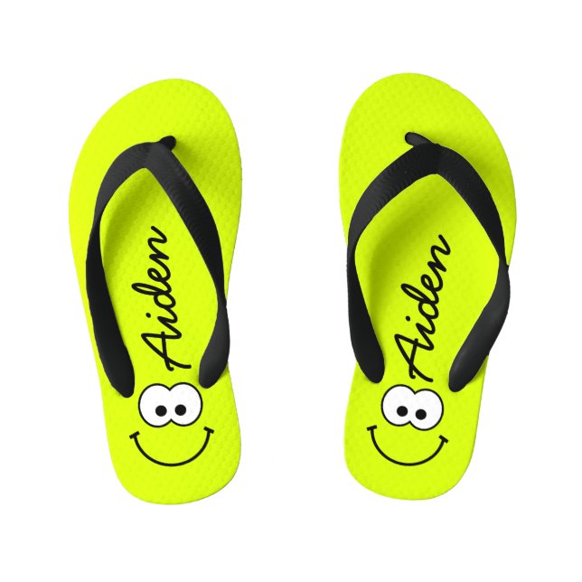 Chanclas Para Niños Verde personalizado (Plantilla)