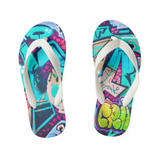 Chanclas Para Niños Vibrant Geometric Pattern Summer Flip Flops