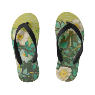 Chanclas Para Niños Vincent Van Gogh Rosas Silvestres Arte Fino