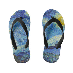Chanclas Para Niños Vincent Van Gogh Starry Night Vintage Bella Artes