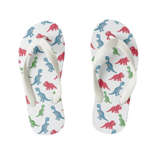 Chanclas Para Niños Volteado de dinosaurios